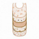 Pack Ahorro Babero Impermeable 5 Piezas Naranja Hot  LÄSSIG 4 KIDS BY OLMITOS