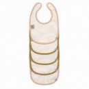 Pack Ahorro Babero Impermeable 5 Piezas Naranja Hot  LÄSSIG 4 KIDS BY OLMITOS