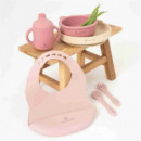 Vajilla 7 Pzas Silicona Infantil Bebé Pink  OLMITOS