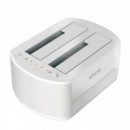 AISENS Docking Station  para Discos Duros ASDS-D02W/ Blanca