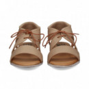 Sandalia Acordonado Beige  BUENO