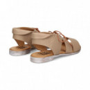 Sandalia Acordonado Beige  BUENO