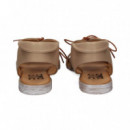 Sandalia Acordonado Beige  BUENO