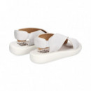 Sandalia Cruzada Blanco  BUENO