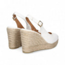 Abierto Punta y Talon Alta Piel Blanco  LA SANTA