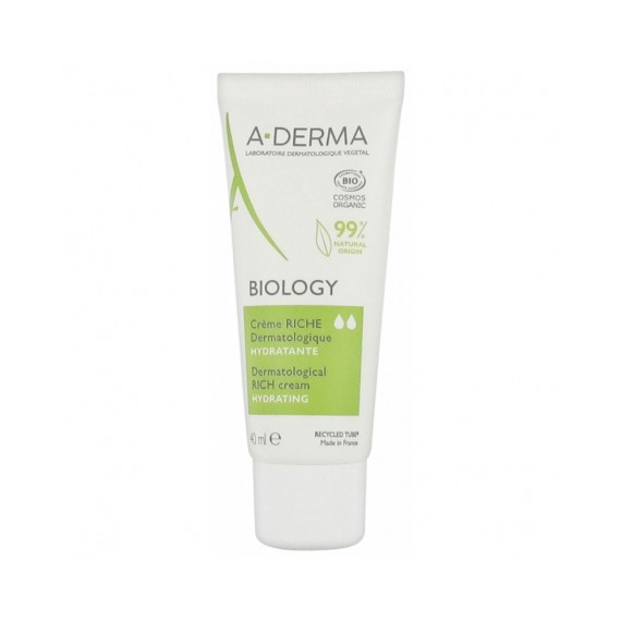 A-DERMA Biology Crema Rica Dermatologica Hidrata