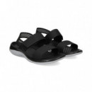 Sandalia 2 Tiras Velcro Negro  CROCS