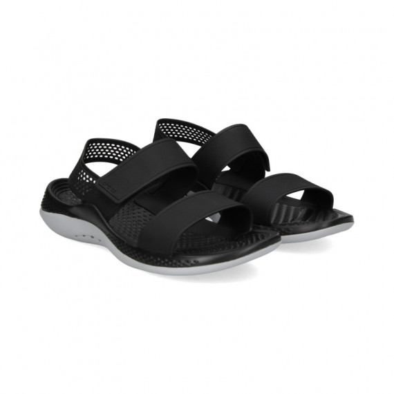 Sandalia 2 Tiras Velcro Negro  CROCS