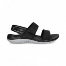 Sandalia 2 Tiras Velcro Negro  CROCS