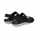 Sandalia 2 Tiras Velcro Negro  CROCS