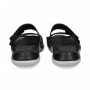 Sandalia 2 Tiras Velcro Negro  CROCS