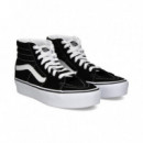 Banda Blanca Botin Plataforma Negro  VANS