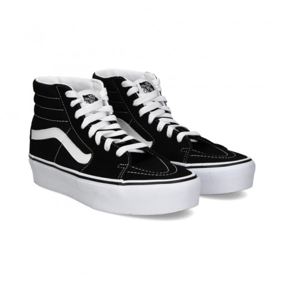 Banda Blanca Botin Plataforma Negro  VANS