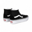 Banda Blanca Botin Plataforma Negro  VANS