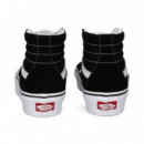 Banda Blanca Botin Plataforma Negro  VANS