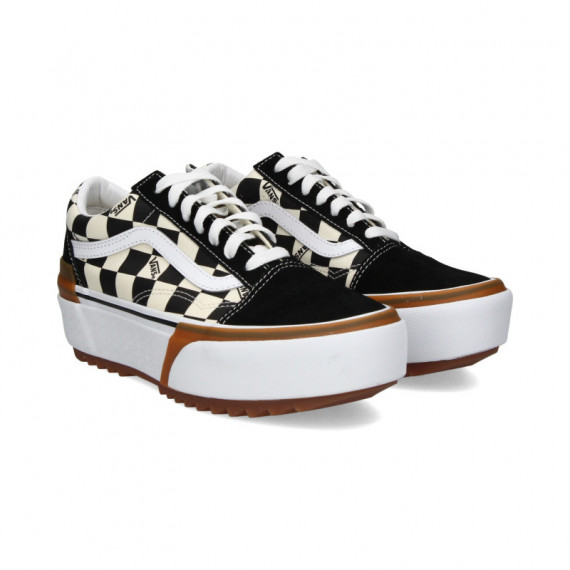 Damero Plat.lado Tenis Negro/blanco  VANS