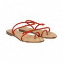 Esclava Pulsera Strass Naranja/rojo  NICOLAS LAINAS