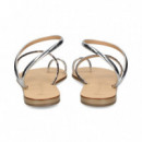 Tira Reptil Beige Esclava Pulsera Plata  NICOLAS LAINAS