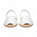 Albarca Piel Blanco  RIA