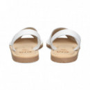 Albarca Piel Blanco  RIA