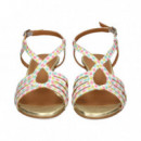 Sandalia Circulo Rombos Pastel  AUDLEY