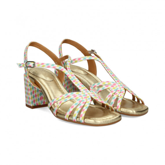 Sandalia Bebe Rombos Pastel  AUDLEY