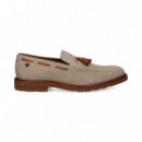 Mocasin ante Beige Popos Marron  AEROPLANE