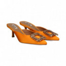 Mule Satin Naranja  BIBI LOU
