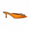 Mule Satin Naranja  BIBI LOU