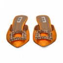 Mule Satin Naranja  BIBI LOU