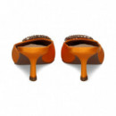Mule Satin Naranja  BIBI LOU