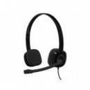 LOGITECH H151 Auriculares con Cable, Sonido Estéreo con Micrófono con Supresión de Ruido