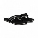 Flip Flop Cinta Hilfiger Negro  TOMMY HILFIGER