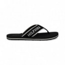 Flip Flop Cinta Hilfiger Negro  TOMMY HILFIGER