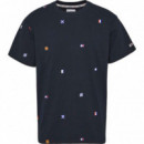 Camiseta Archive de Corte Amplio con Bordado de Tommy Jeans  TOMMY HILFIGER