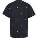 Camiseta Archive de Corte Amplio con Bordado de Tommy Jeans  TOMMY HILFIGER