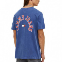 Camiseta Tommy Clsc Curved Azul  TOMMY JEANS - Guanxe Atlantic Marketplace