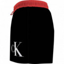 Bañador Corto con Cordón - Ck Monogram de CALVIN KLEIN