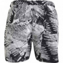 Bañador de Largo Medio con Cordón y Estampado de Palmeras CALVIN KLEIN