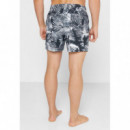 Bañador de Largo Medio con Cordón y Estampado de Palmeras CALVIN KLEIN