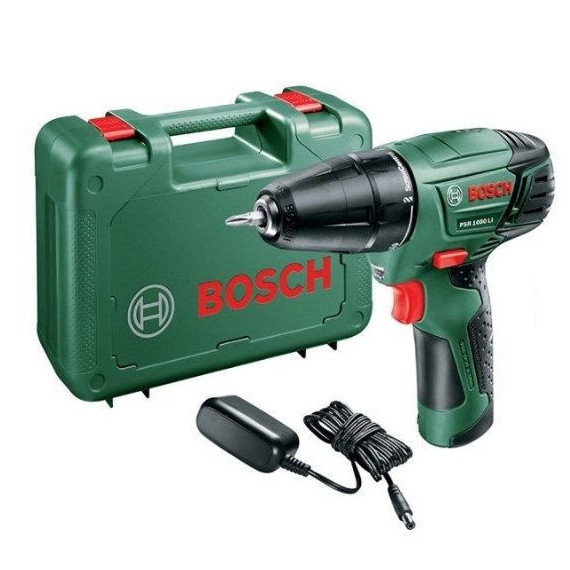 Atornillador Bosch Psr 1080 LI-2 con 2 Baterías y Accesorios