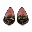 Copete Aplique Charol Lince Cuero  RAS