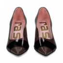 Salon Banda Negro Charol Gris  RAS