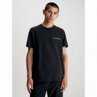 Camiseta CALVIN KLEIN Logo Tape Negra - Guanxe Atlantic Marketplace