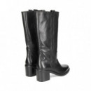 Media Bota Vaquera Piel Negra  ASH