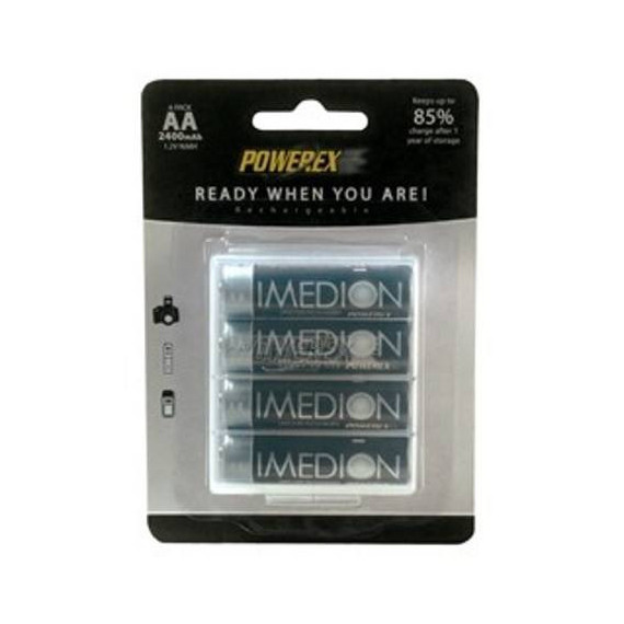 POWEREX Pack 4 Baterias Recargables Aa Nimh 1,2V 2400MAH. Imedion