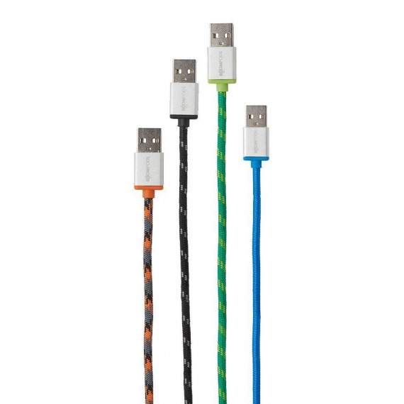 BOOMPODS Cable Retro Trenzado 1M Naranja