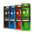 BOOMPODS Cable Retro Trenzado 1M Naranja