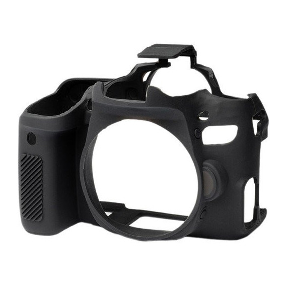 EASYCOVER Funda Protectora para la Canon Eos 77D  Negro (incluye Protector de Pantalla Lcd)