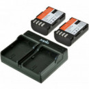JUPIO Kit Cargador USB + 2 Baterias   DMW-BLF19E
